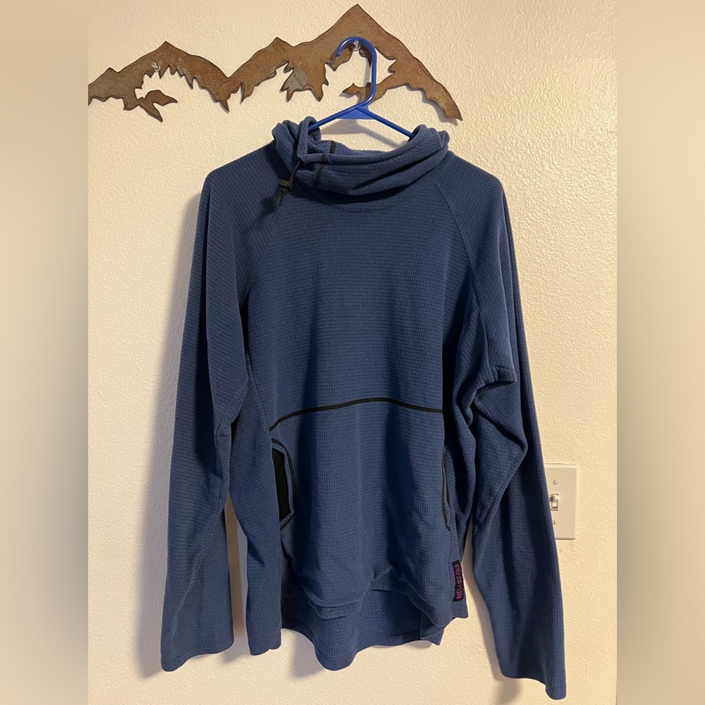 Melanzana micro-grid hoodie
